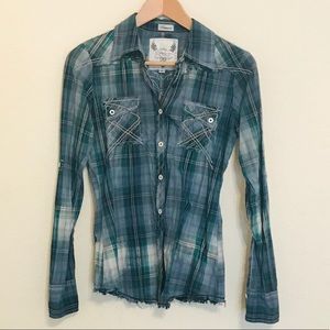 ROAR plaid button down